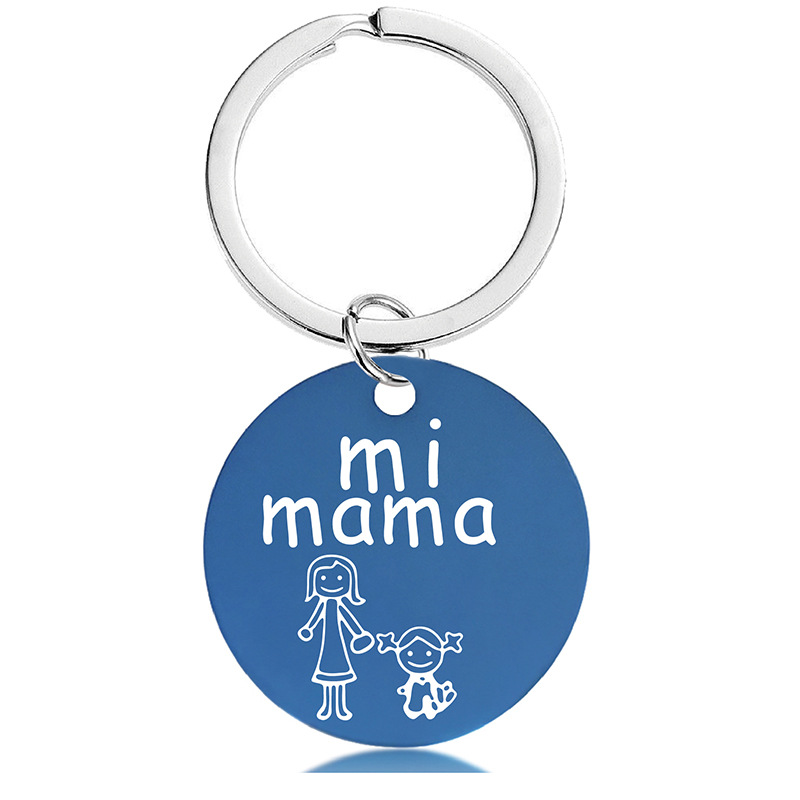 [Key ring Silver] Y00035 keychain Blue