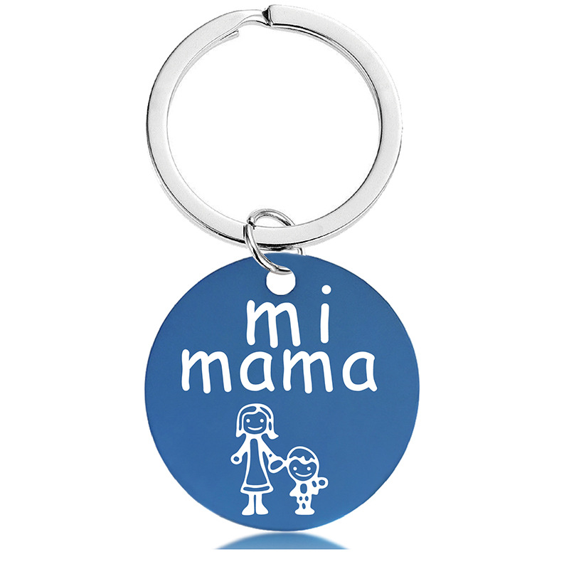 [Key ring Silver] Y00036 keychain Blue