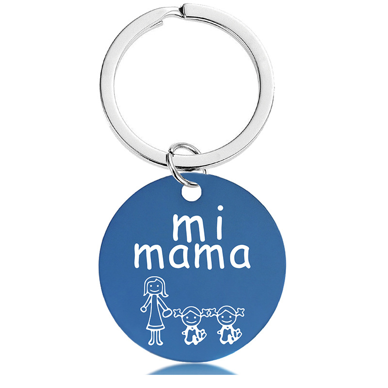 [Key ring Silver] Y00038 keychain Blue