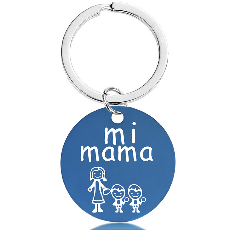 [Key ring Silver] Y00039 keychain Blue