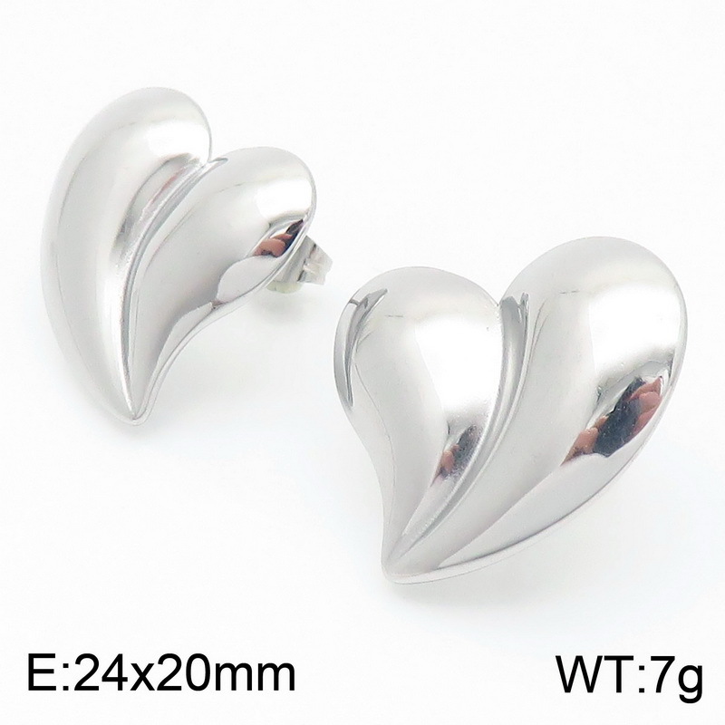 Steel color earrings ke114107-kfc