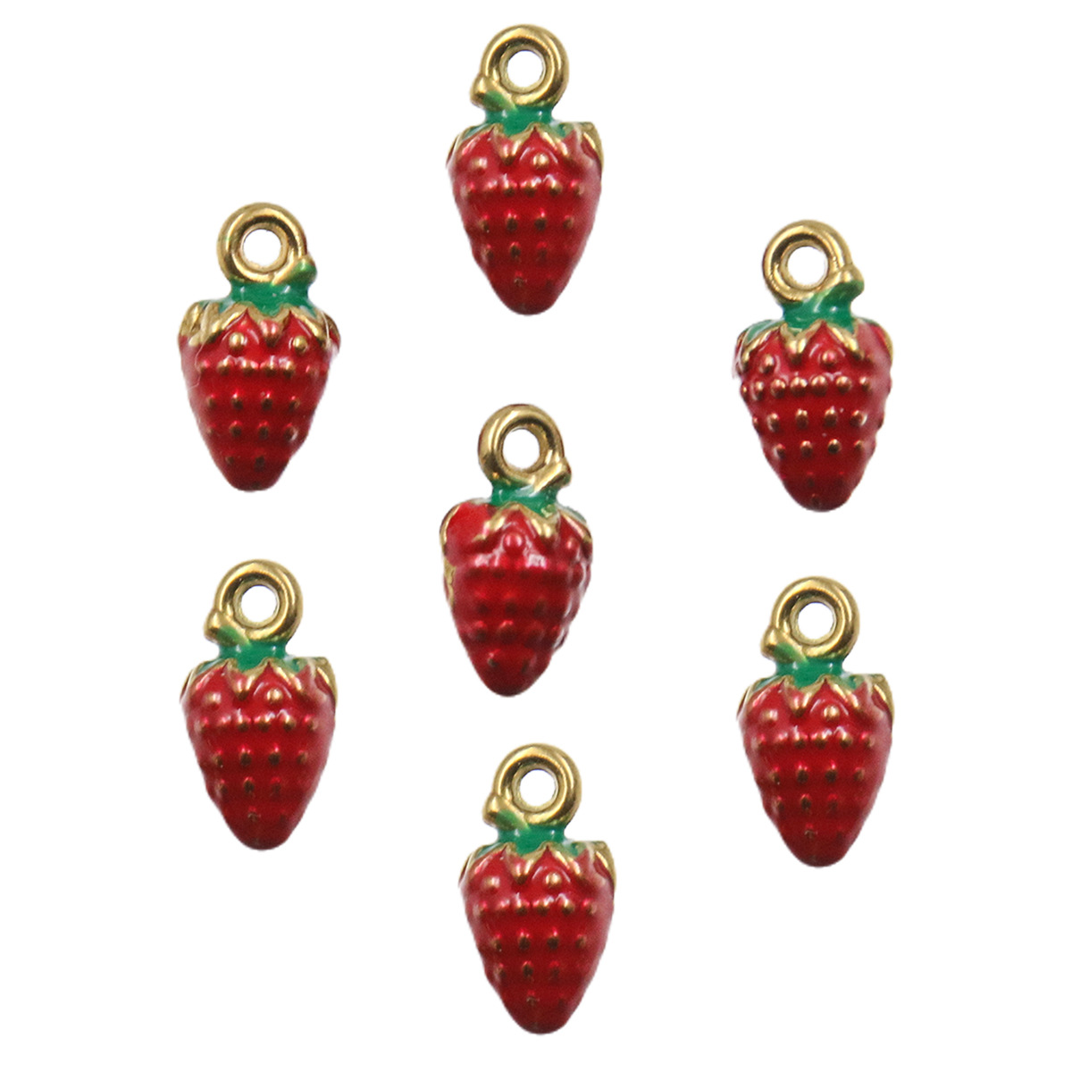 Three-dimensional strawberry 6x11mm