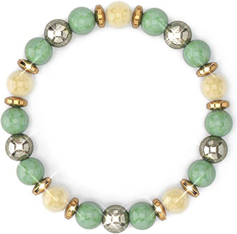 Citrine Green Dongling Hematite Bracelet