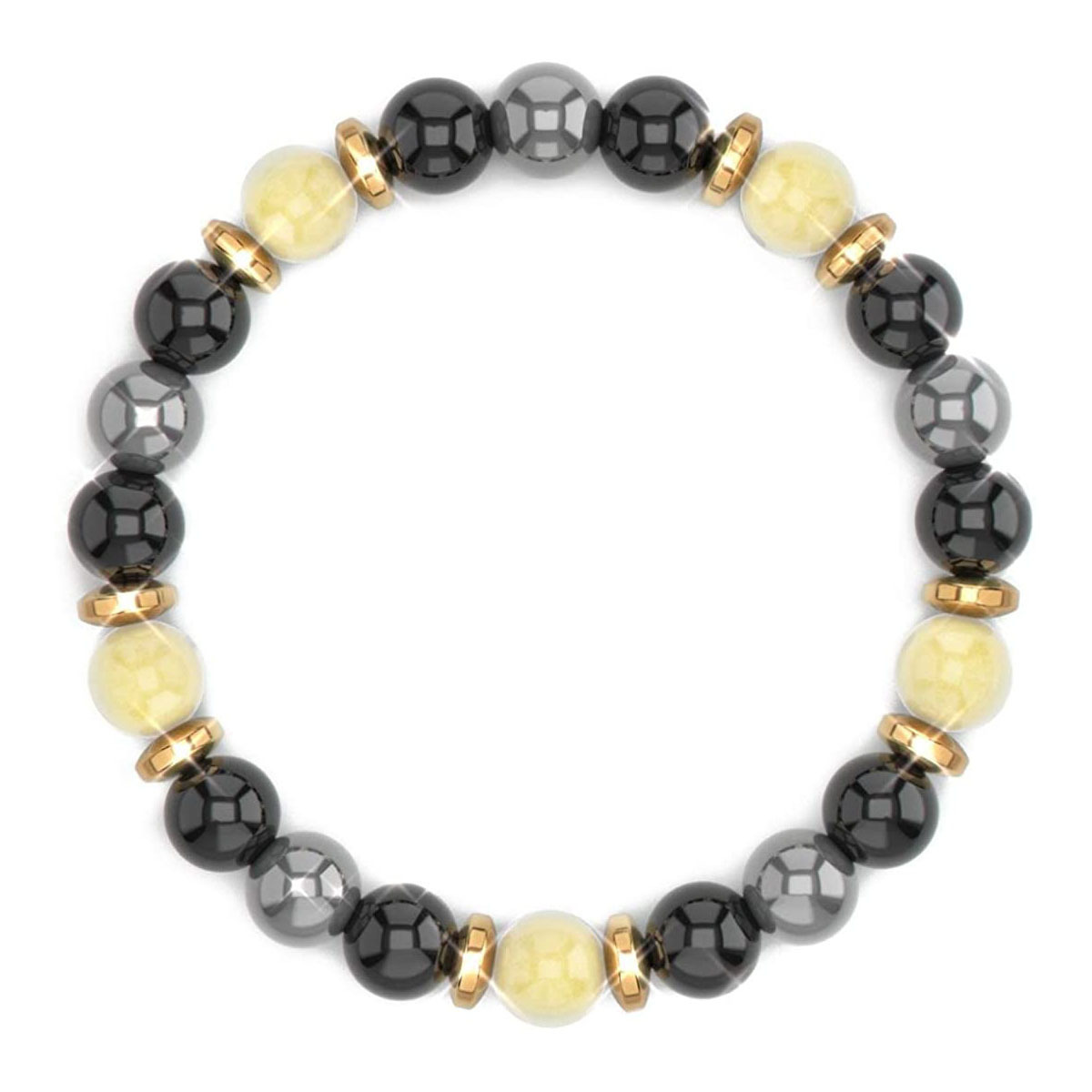 Citrine Obsidian Hematite Bracelet