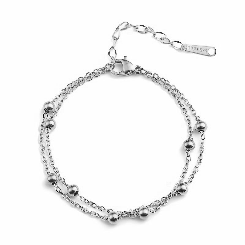 Steel color anklet