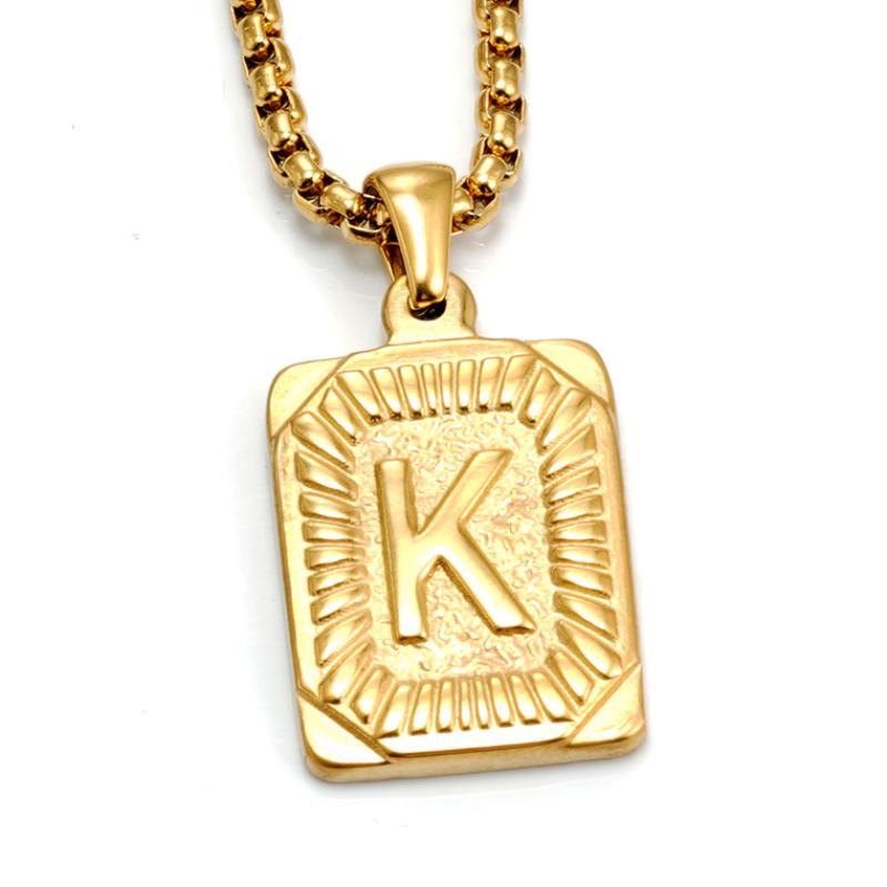 Golden K (with pearl chain)