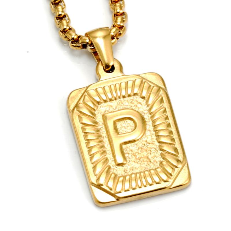 Golden P (with pearl chain)