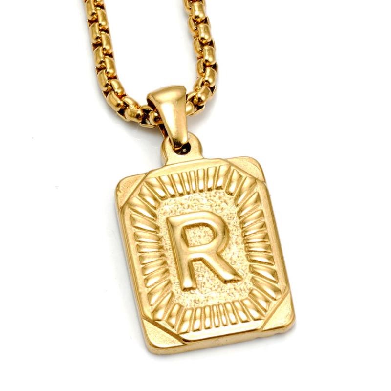 Golden R (including pearl chain)