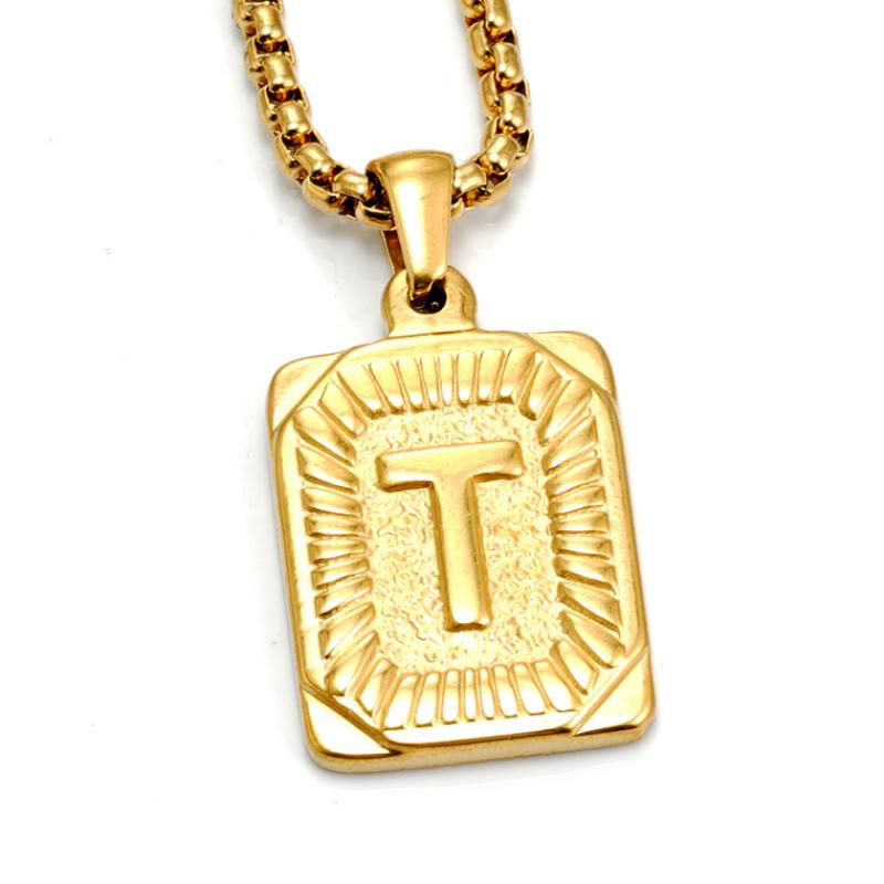 Golden T (with pearl chain)