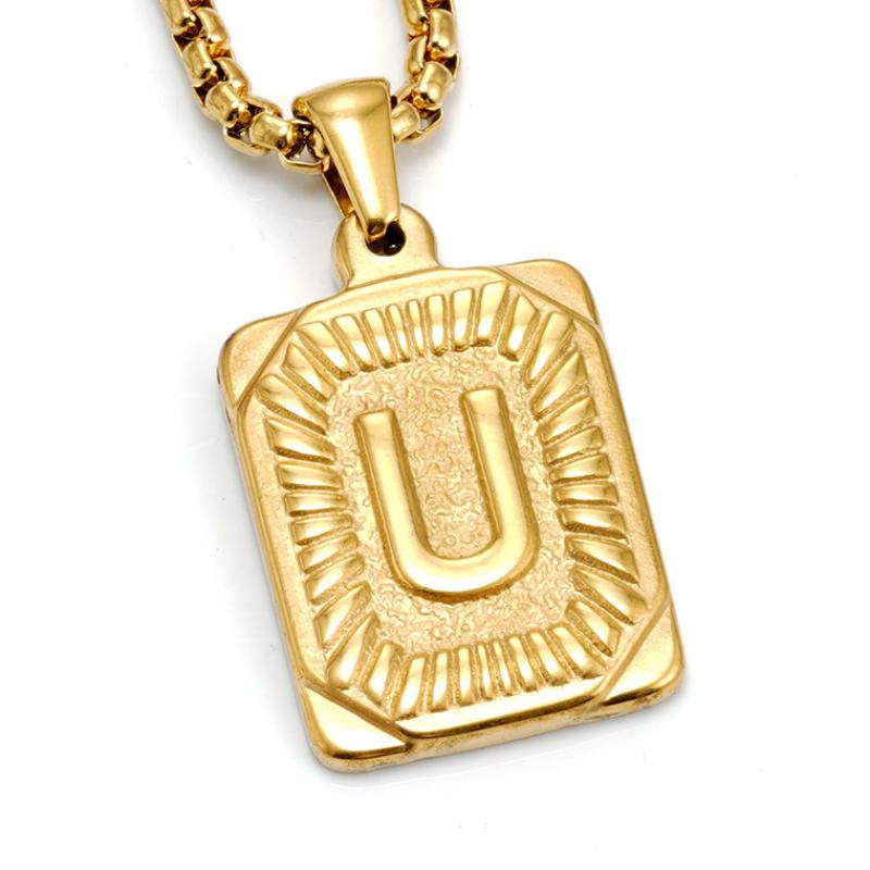 Gold U (including pearl chain)