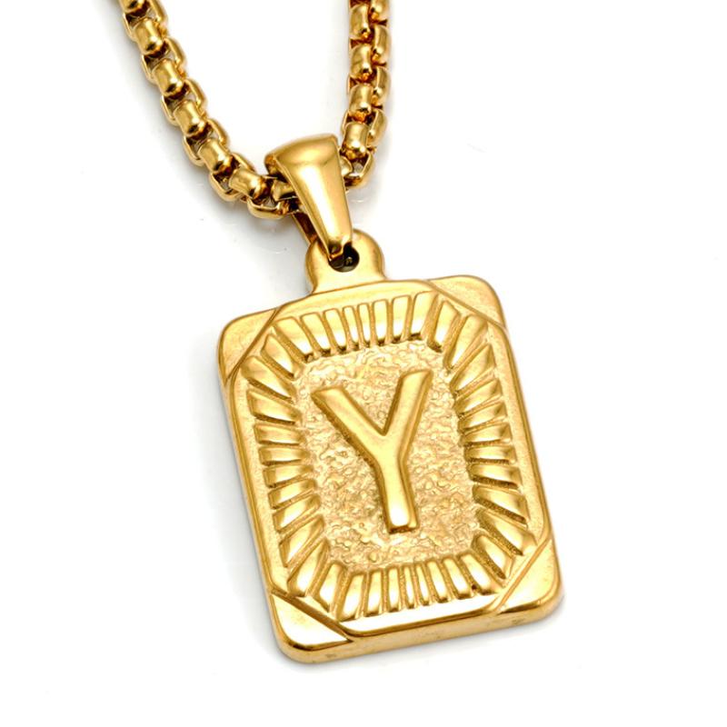 Golden Y (with pearl chain)