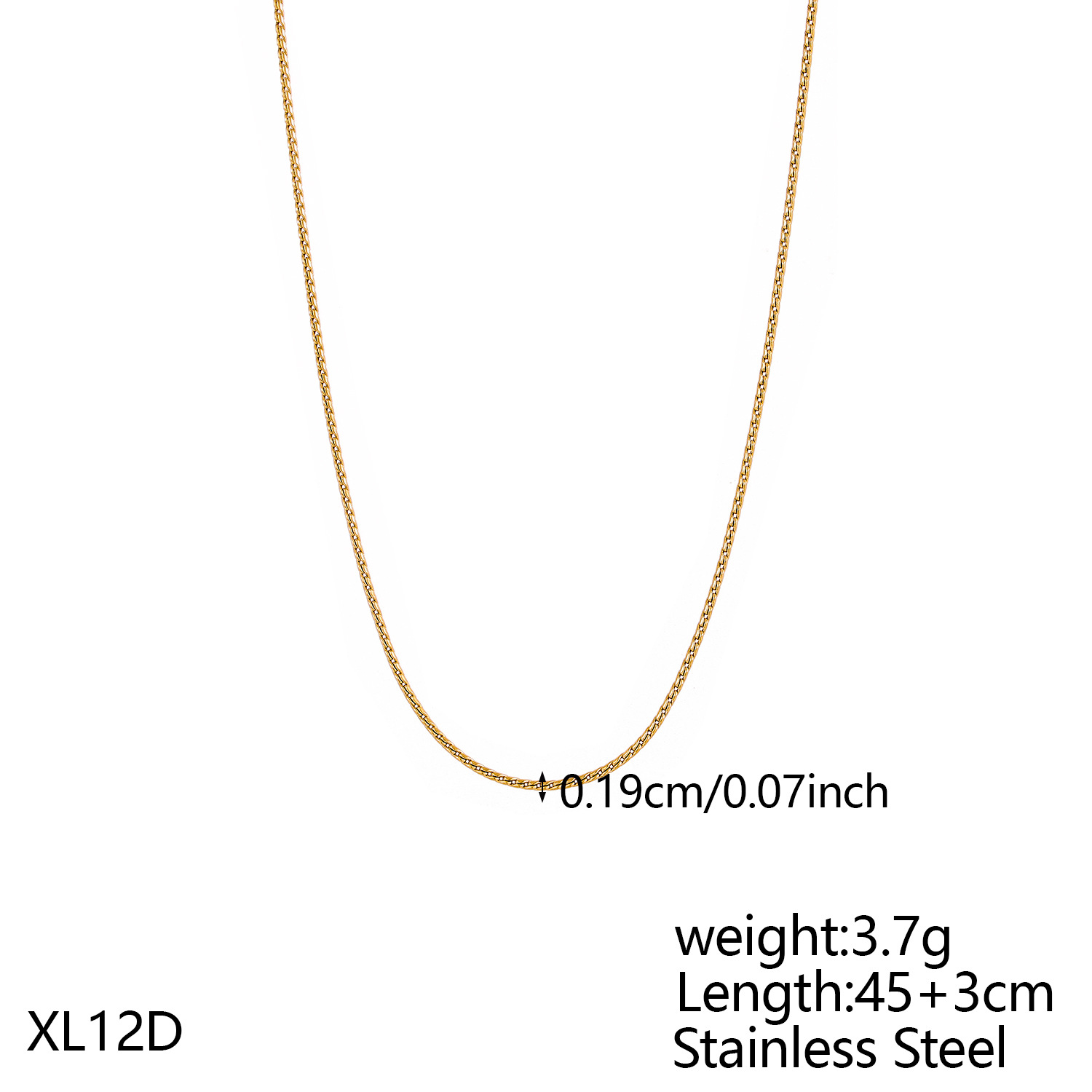 Gold necklace chain -45cm