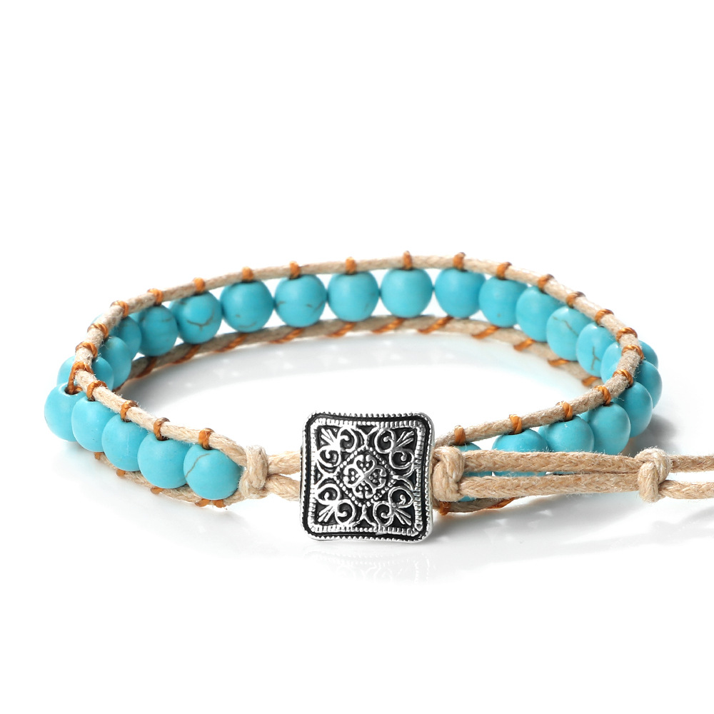 Light blue turquoise-Round