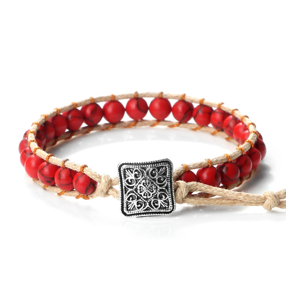 Red turquoise-Round