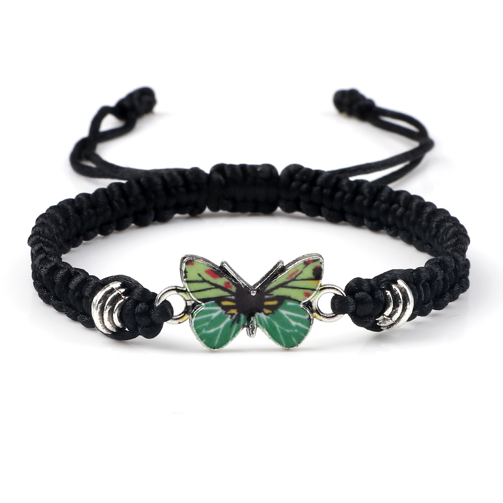 Black Line Green Butterfly