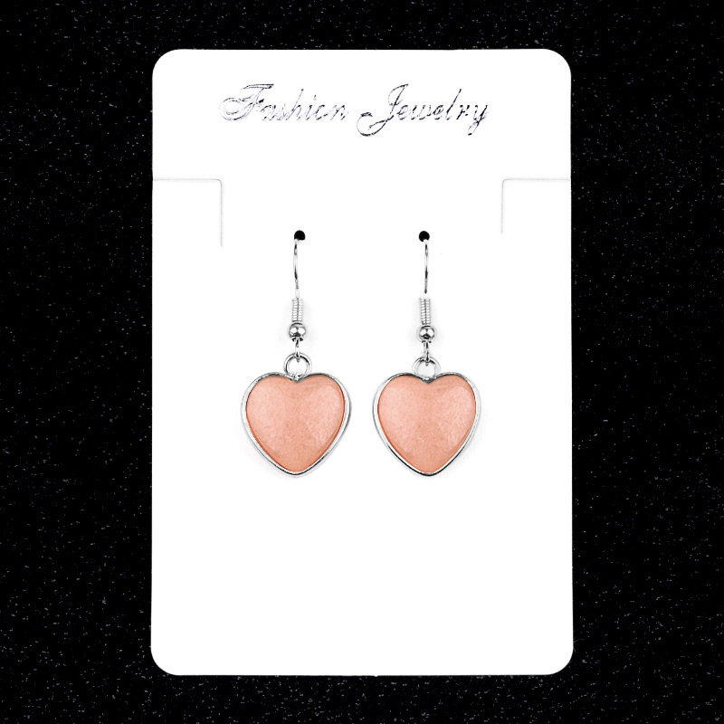 Pink aventurine (pair) (silver)