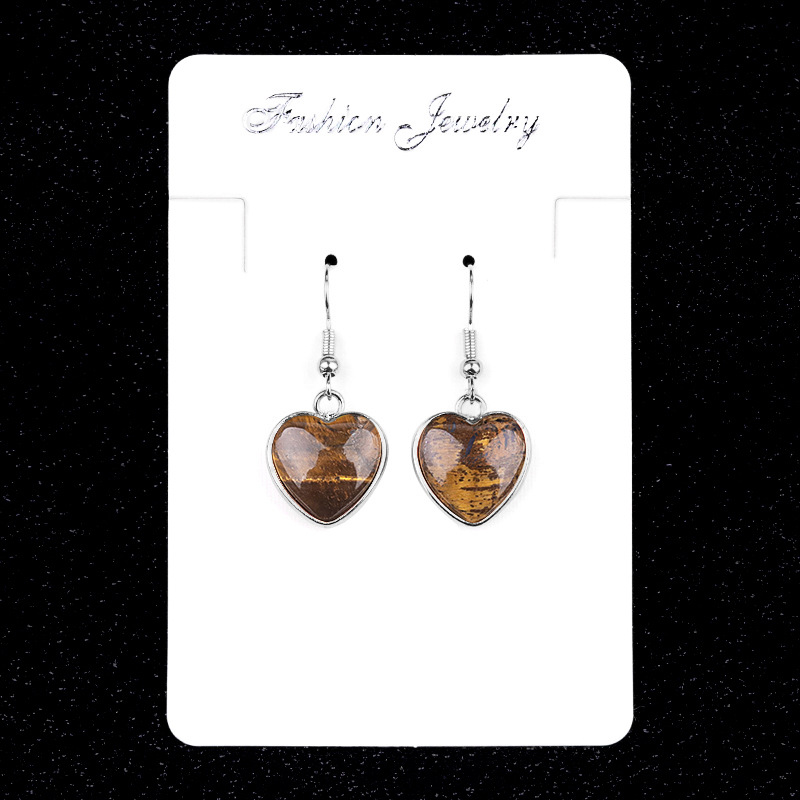 Tiger eye stone (pair) (silver)