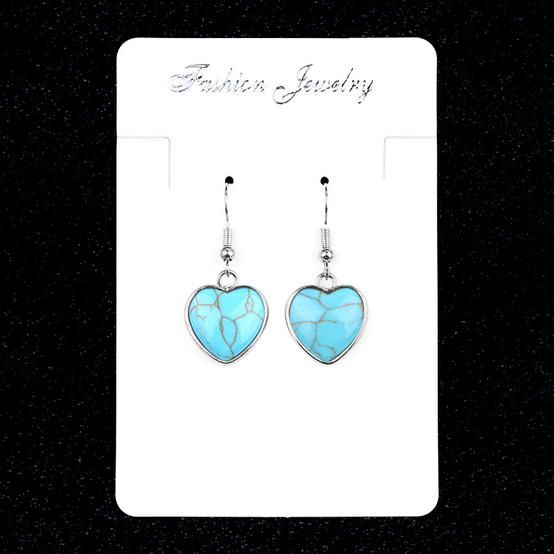 Turquoise (artificial) (pair) (silver)