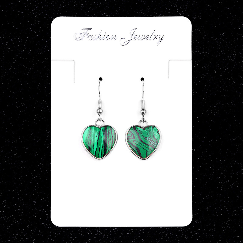 Malachite (synthetic) (pair) (silver)