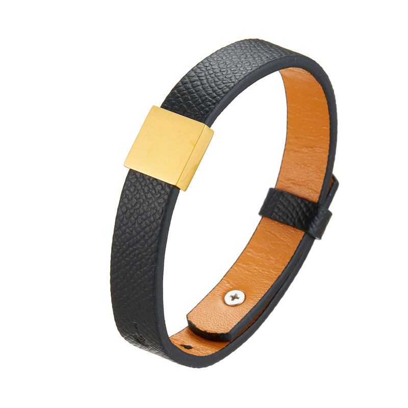 Black Ultrafine Leather (Gold)