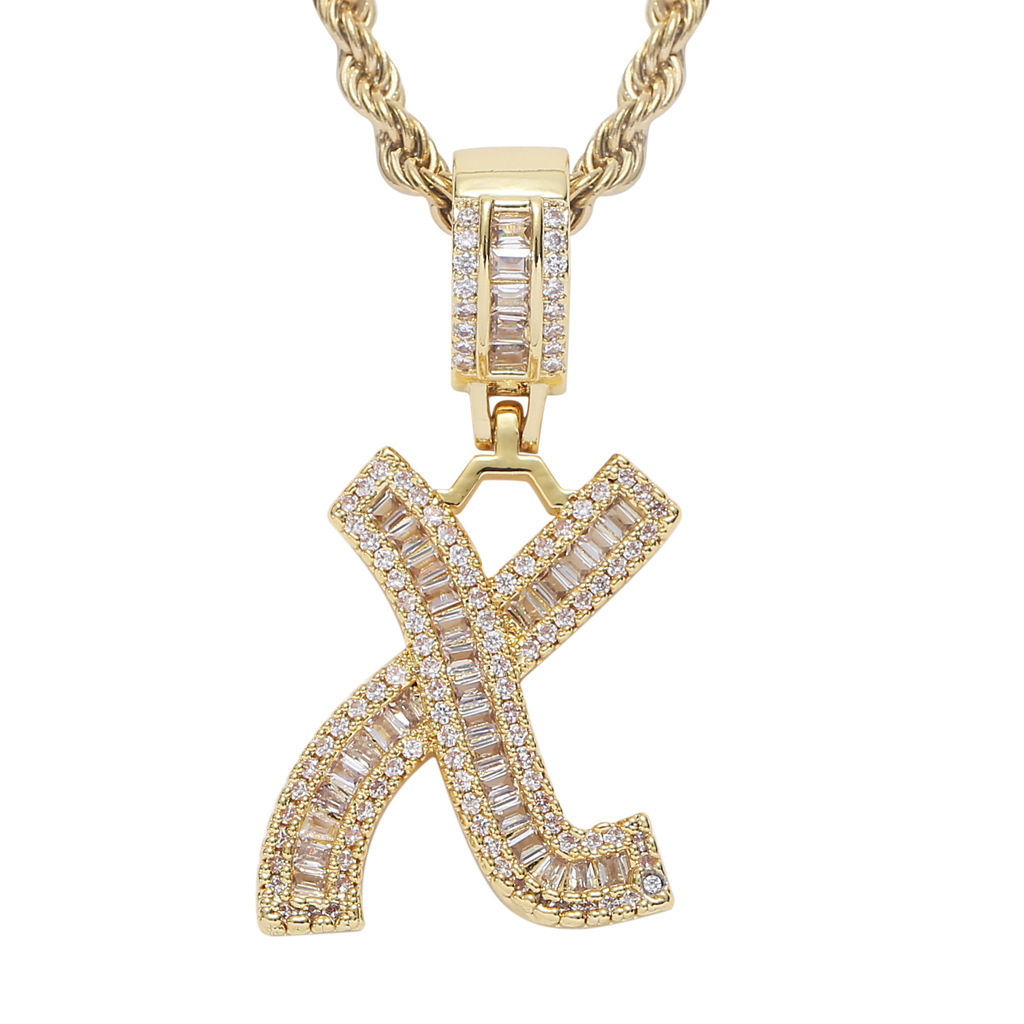 X (gold) +60cm twist chain