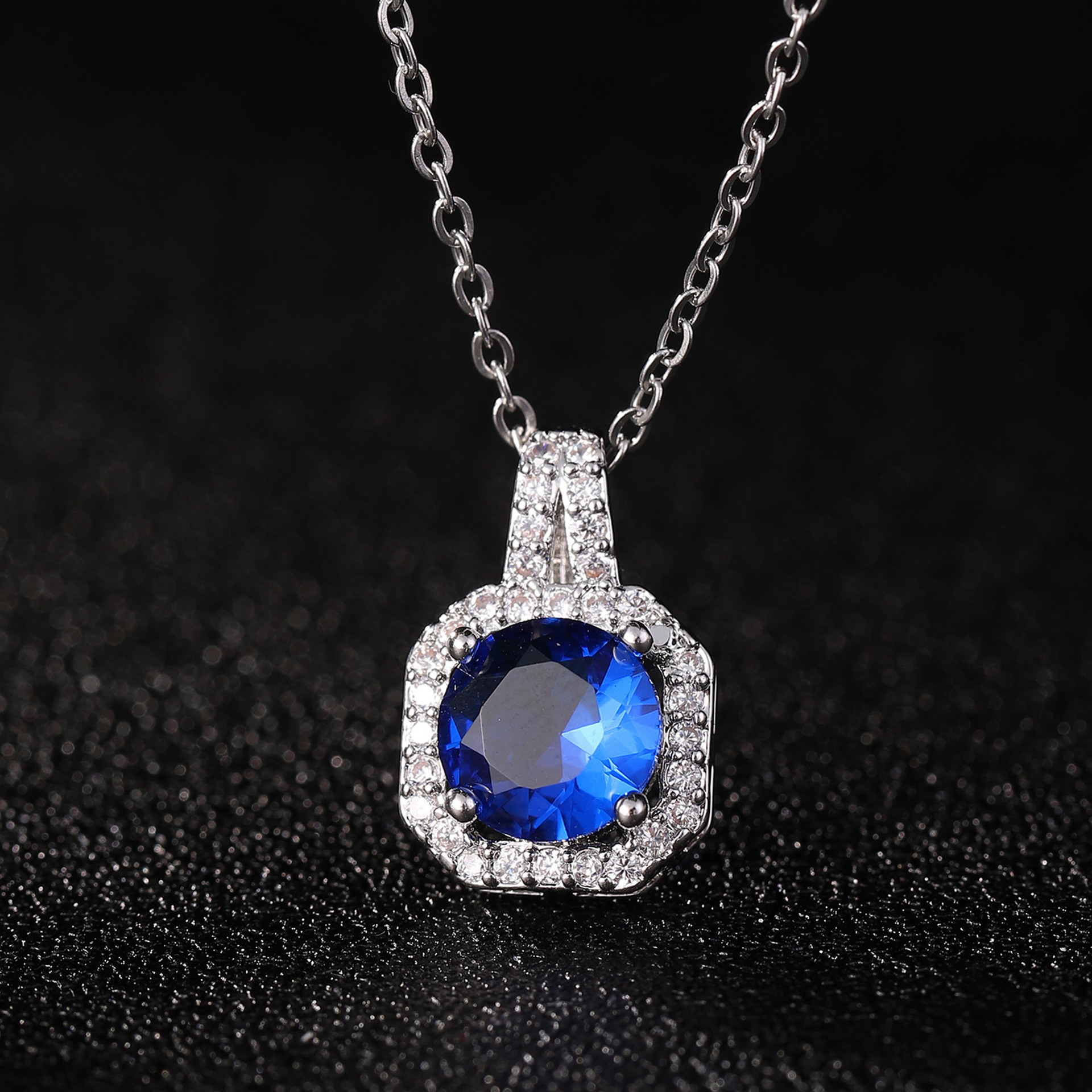 Sapphire Blue zirconium (single pendant)