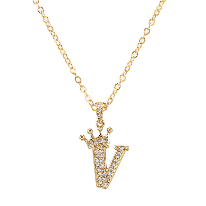 V (pendant chain) gold