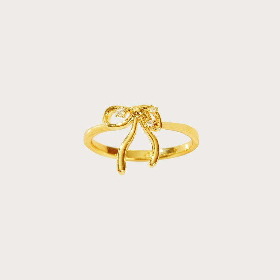 Gold ring (transparent) adjustable