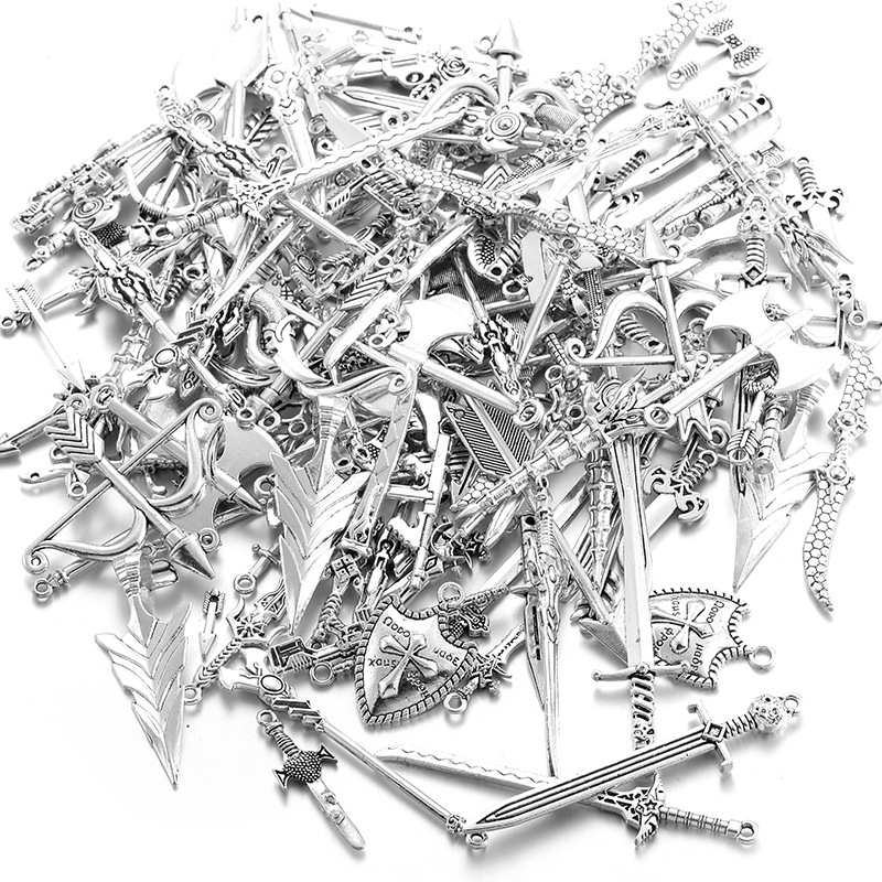 40 randomly mixed antique  silver