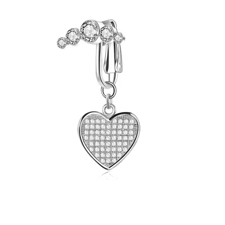 Zirconium Full Heart -5 Drill-silver