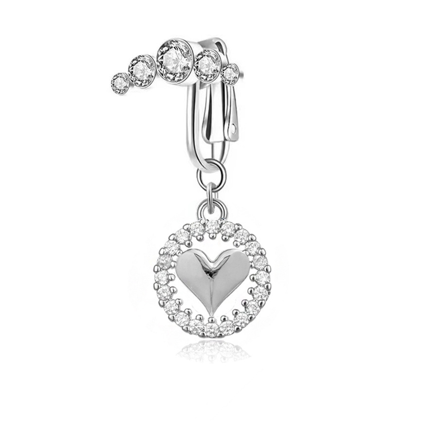 Round Heart -5 Drill-silver