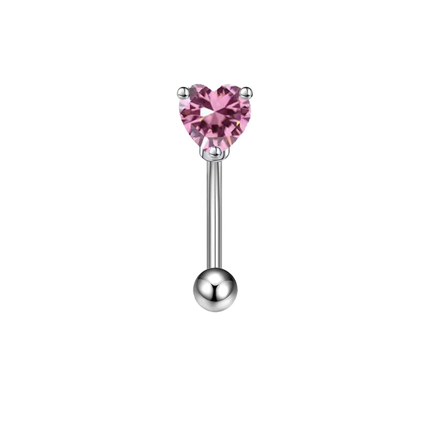 Heart-shaped zircon-pink