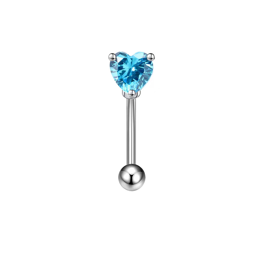 Heart-shaped zircon-Lake Blue