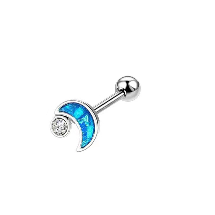 Blue Moon-stud earrings