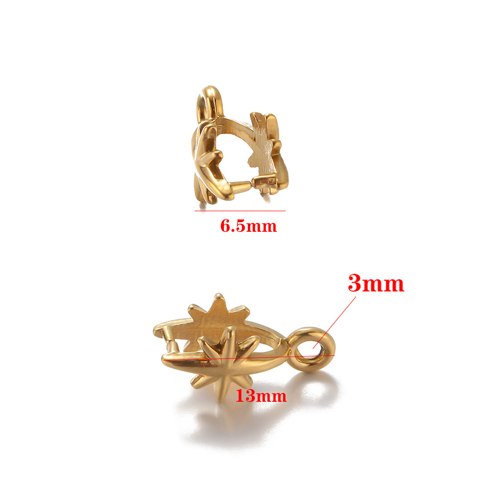 Melon seed buckle gold 13mm