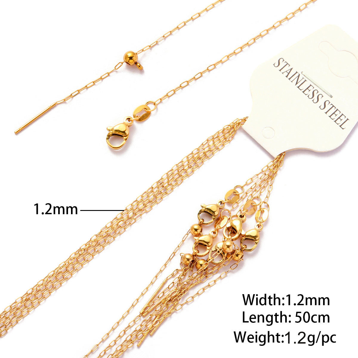 03 long cross universal chain 50 long gold