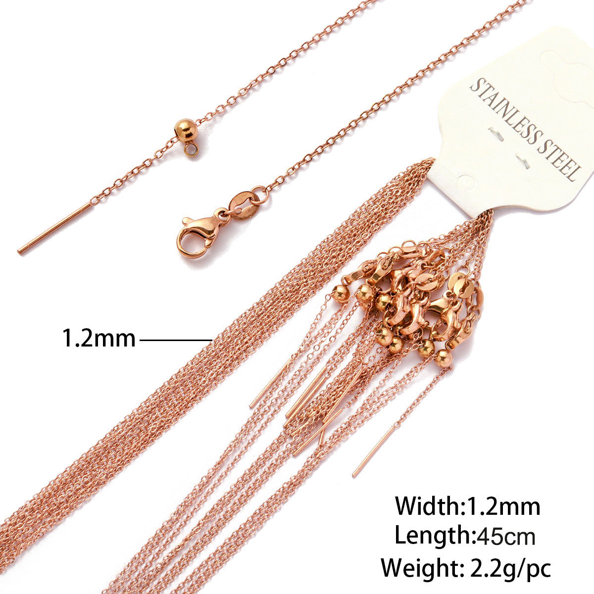 03 cross universal chain rose gold