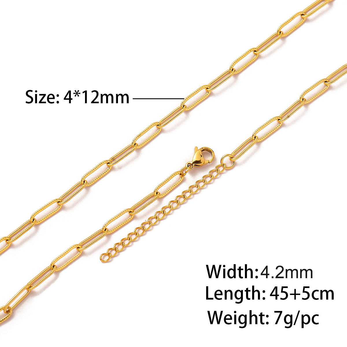 1x4x12 long flat embossed gold 45 and 5cm