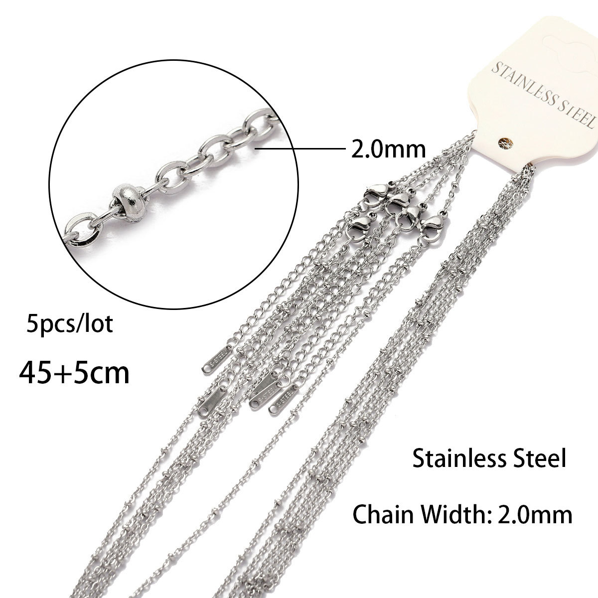 04 cross clip lower beads 45 5 point steel color