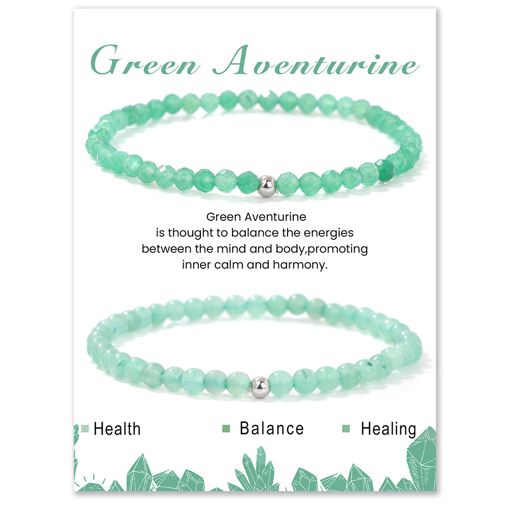 Cct019-19cm4mm double layer bracelet green aventurine