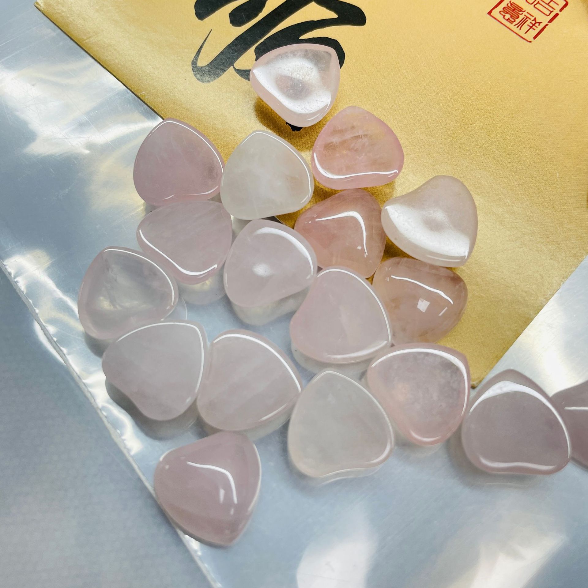 Pink crystal [14*14 * 5MM]]