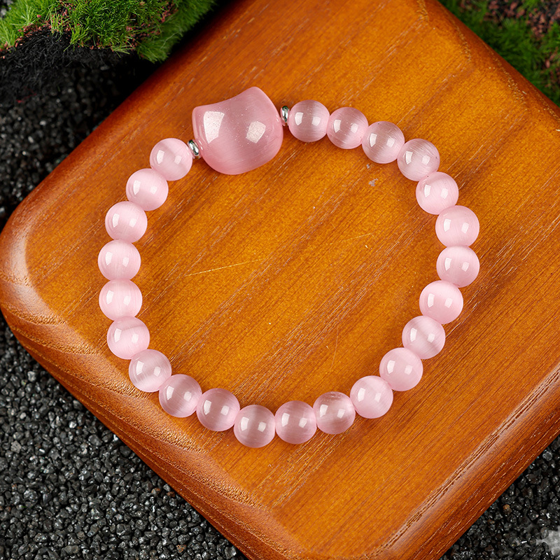 A pink cat s eye stone