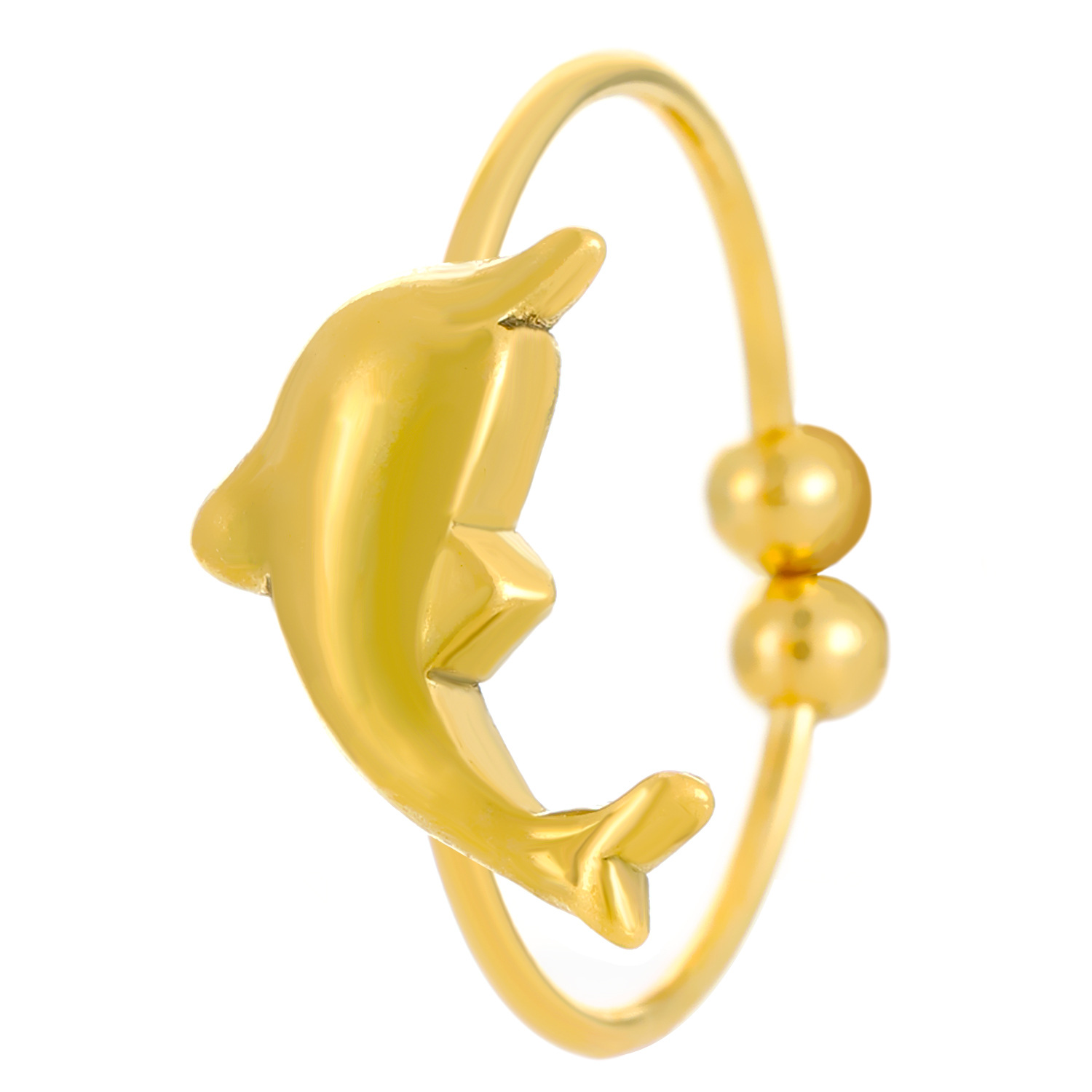 02 18k real gold dolphin N-1022 (thumb)