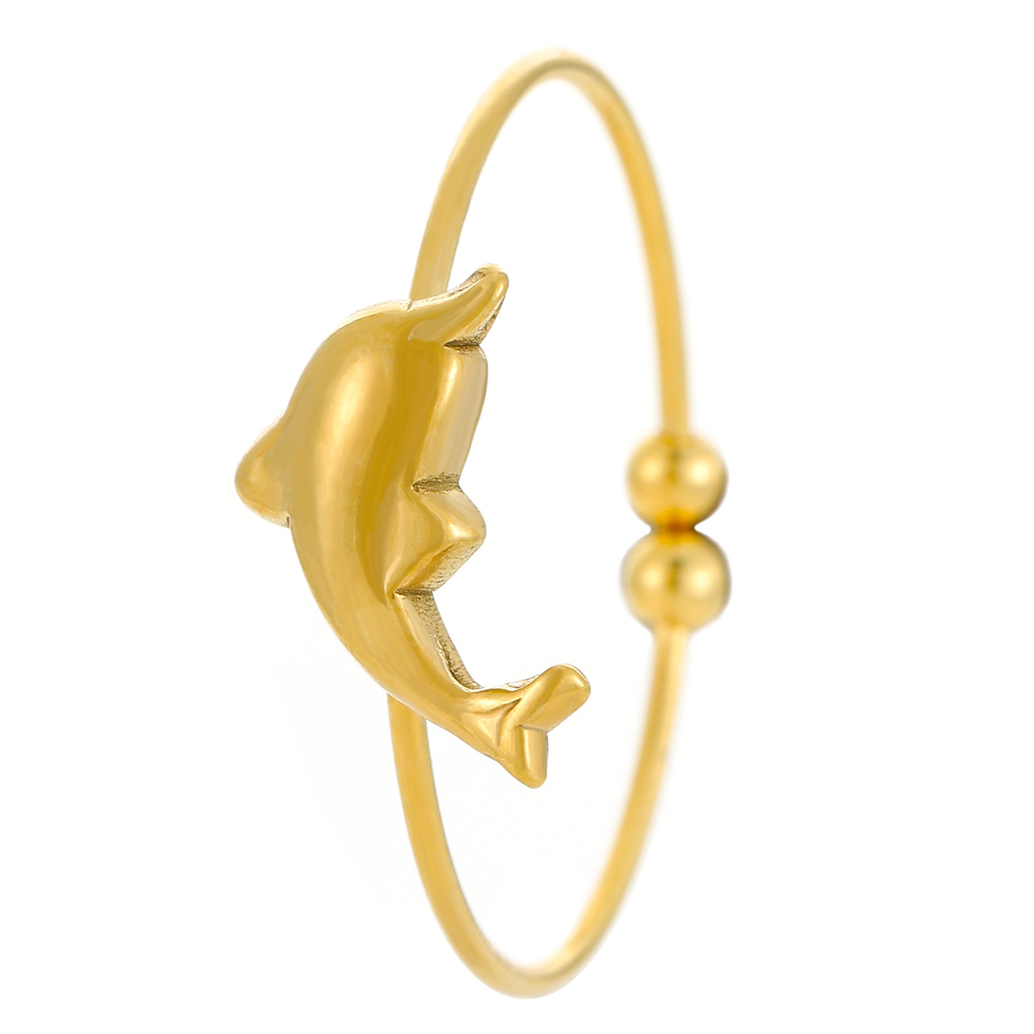 06 18k Real Gold Dolphin N-1018