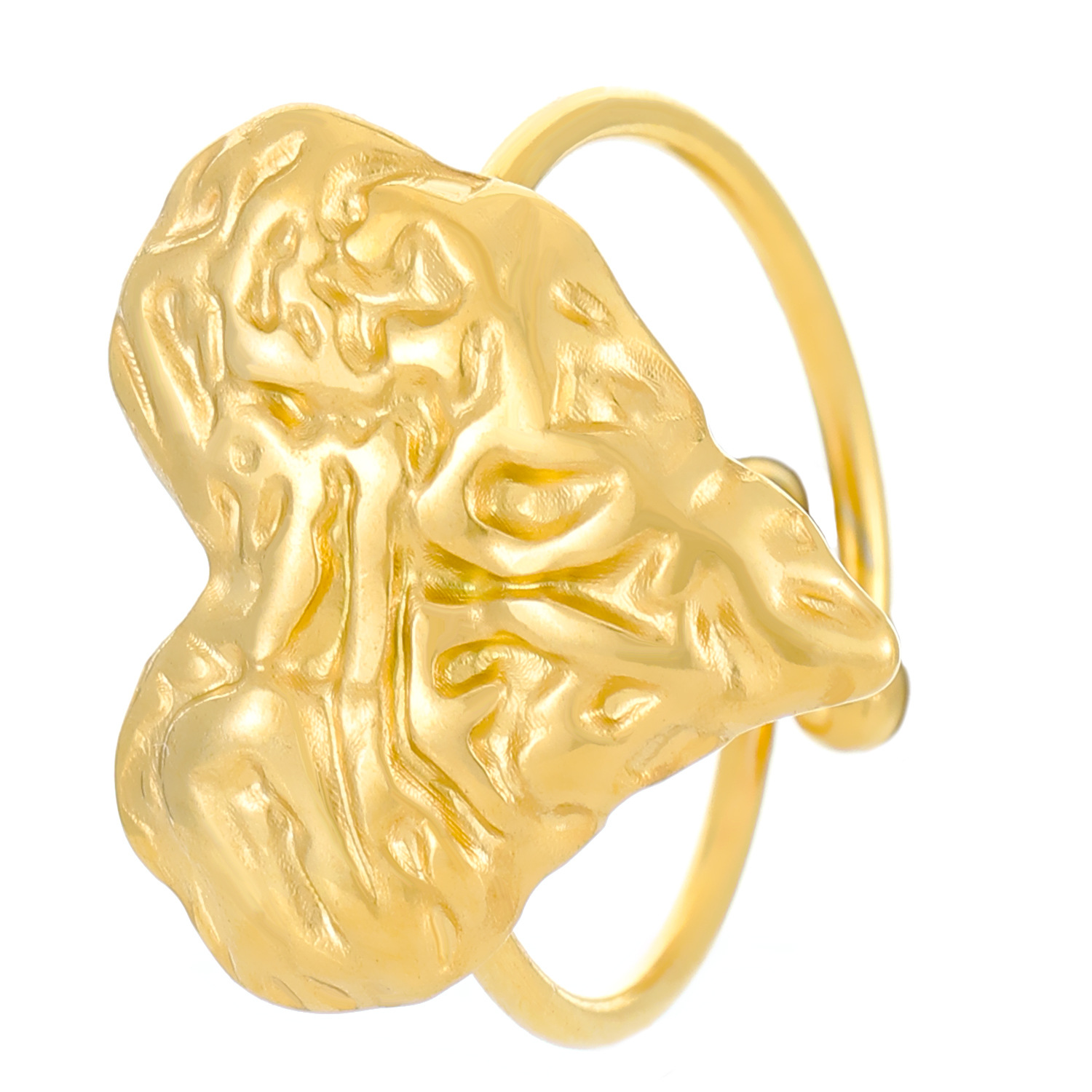 01 18K real gold heart N-946