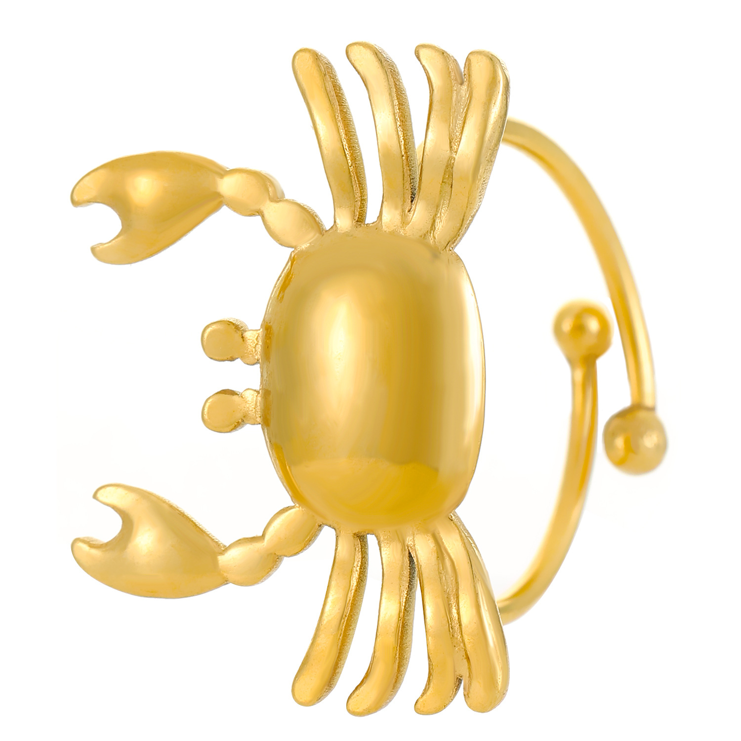 06 18K Real Gold Crab N-941