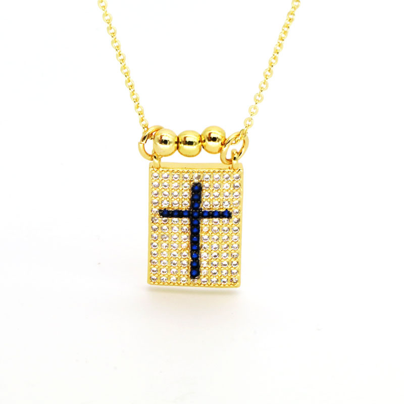 Blue Cross Necklace