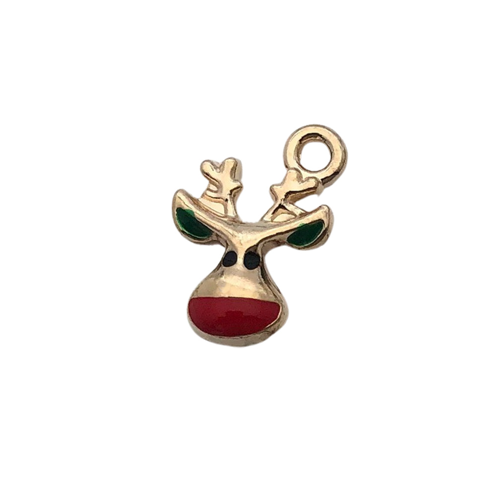 1 dripping oil christmas deer head 11*17mm-1.2g-8867