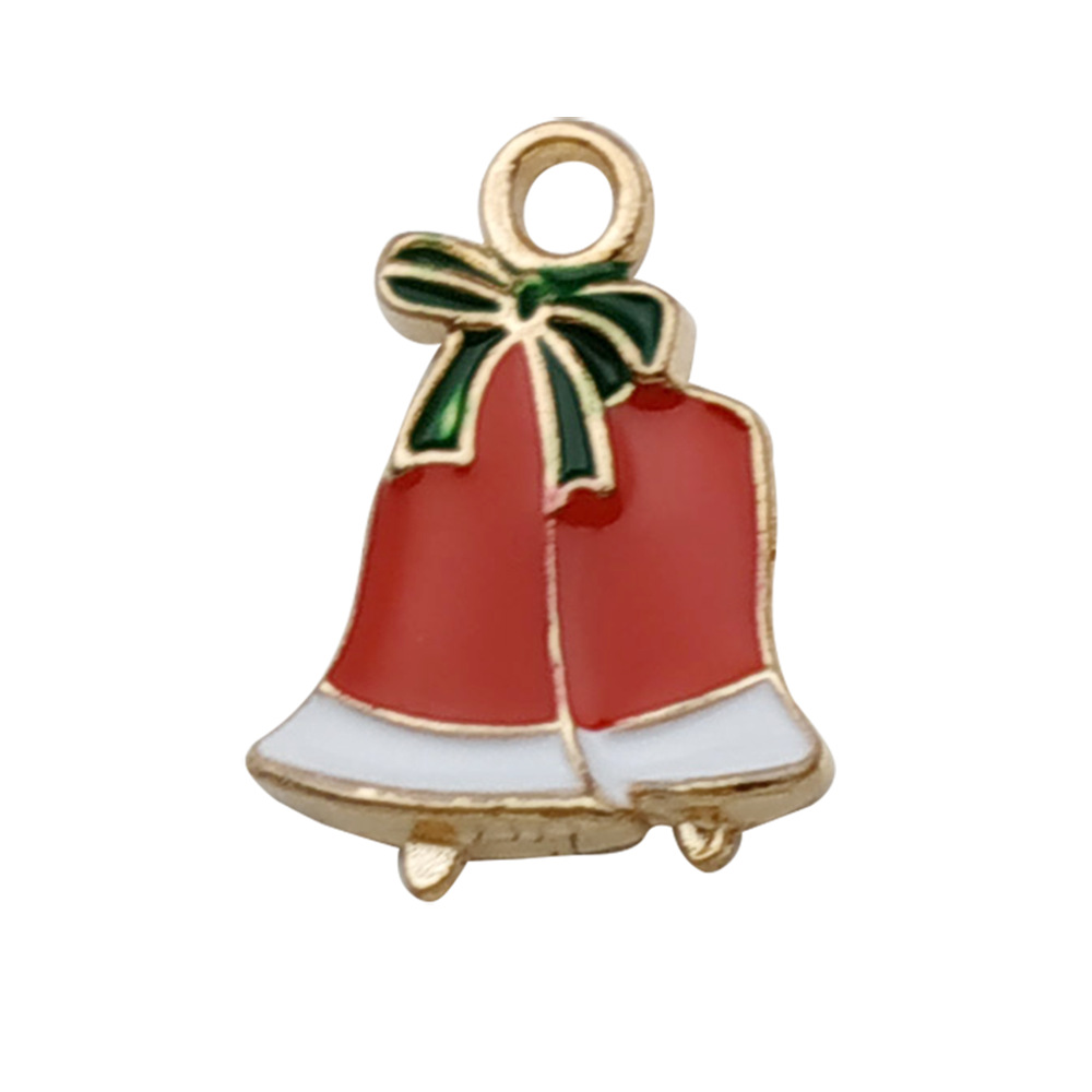 1 dripping red Christmas bell 15*20mm-1.3g-9907