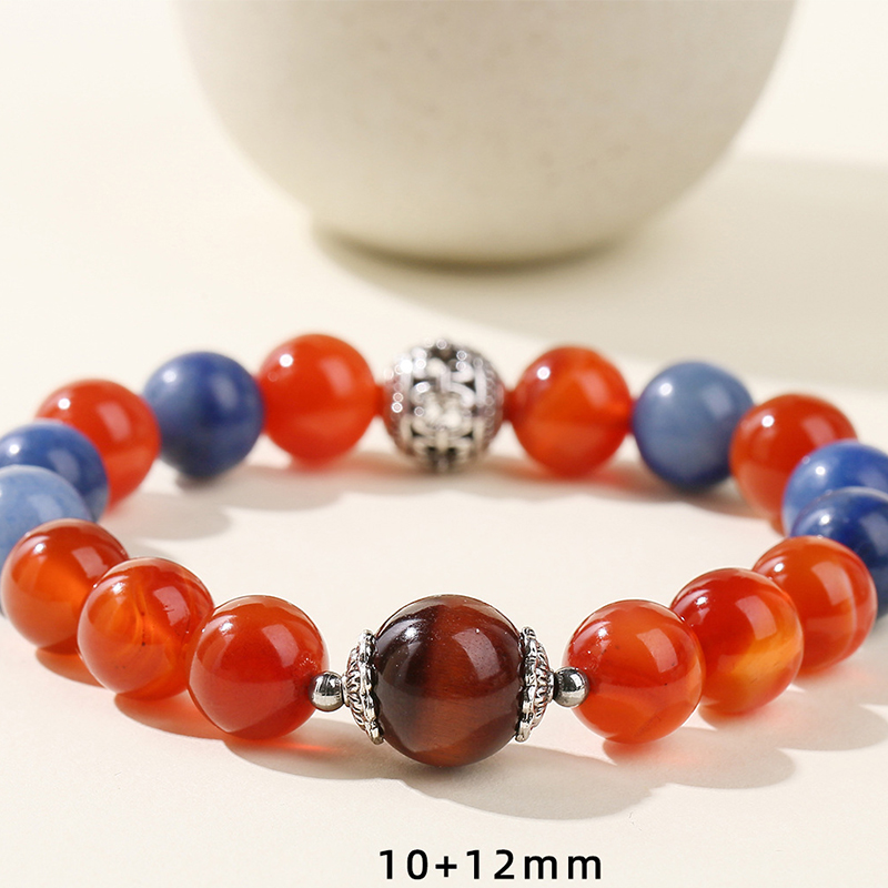 red agate and Blue Aventurine